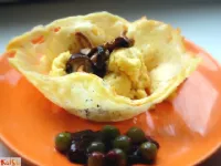 Fotografija recepta: Polenta z gobami v parmezanovi skledici