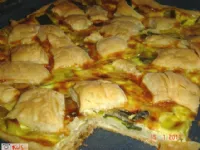 Fotografija recepta: Quiche s porom in pršutom