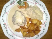 Fotografija recepta: Saltimbocca po rimsko z dvema prilogama