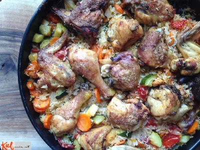 Piščanec z rižem v pečici