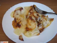 Fotografija recepta: Pečen krompir s šampinjoni in smetano