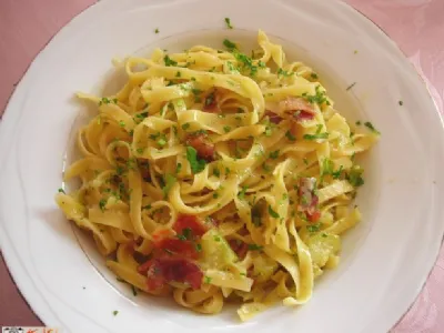 Testenine z bučkami in panceto