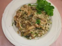 Fotografija recepta: Rižota z lignji in šparglji