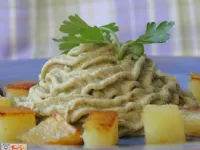 Fotografija recepta: Fižolov pire z brokolijem in grahom