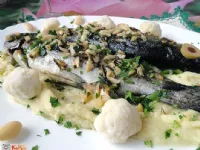 Fotografija recepta: Postrv s cvetačnim pirejem