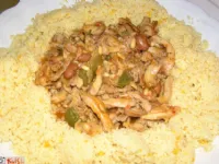 Fotografija recepta: Pomarančni kuskus s piščančjo omako