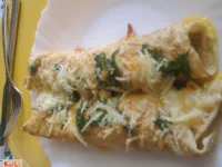 Fotografija recepta: Palačinke s tuno in rukolo