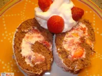 Fotografija recepta: Jagodna rolada s smetano