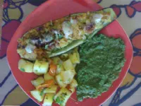 Fotografija recepta: Nadevane bučke s prilogo