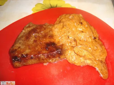 Telečji zrezki z bučkami