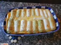 Fotografija recepta: Por nadevan s slanino in sirom