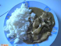 Fotografija recepta: Piška s šampinjoni