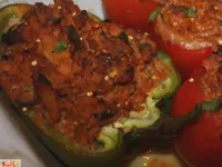 Fotografija recepta: Polnjena zelenjava s sardelno - sojinim nadevom