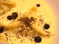 Fotografija recepta: Borovničevi cmoki v vanilijevi omaki