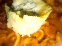 Fotografija recepta: Polentine skledice z gorgonzolo