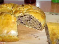 Fotografija recepta: Dietni skutno-borovničev zavitek