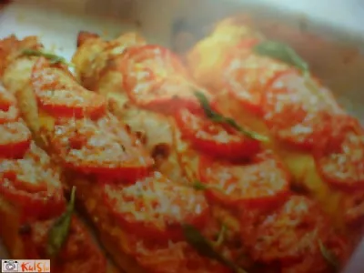 Palačinke z mletim mesom in makaroni