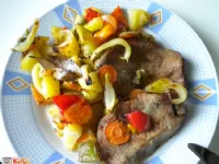 Fotografija recepta: Zelenjavno mesna mavrica