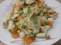 Fotografija recepta: Riževe testenine  na slo-kit način