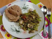 Fotografija recepta: Šampinjoni z zeleno papriko