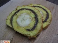 Fotografija recepta: Rulada z banano in čokolado