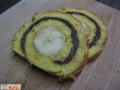 Rulada z banano in čokolado
