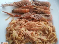 Fotografija recepta: Testenine s škampi