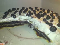 Fotografija recepta: Lahka borovničeva torta iz palačink