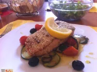 Fotografija recepta: Losos s sezamom