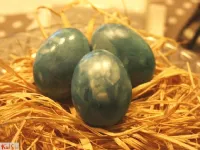 Fotografija recepta: Modro obarvani pirhi