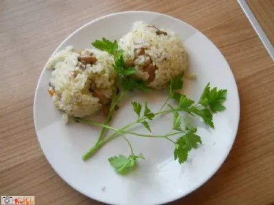 Dušeni riž z gobami