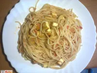 Fotografija recepta: Špageti s sirom za žar