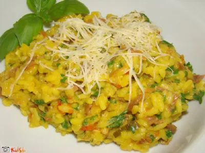 Rižota z rukolo »ala fasulas«