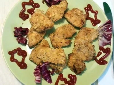 Crunchy chicken nugets