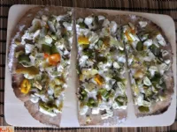 Fotografija recepta: Kruh z rikoto, zelenjavo in limono