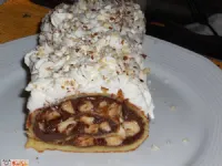 Fotografija recepta: Nutellino-bananina rulada