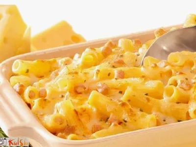 Pečene testenine s šunko