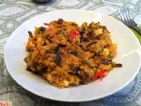 Fotografija recepta: Kvinoja s štorovkami in zelenjavo