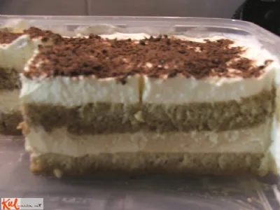 "Tiramisu" s pudingovo kremo