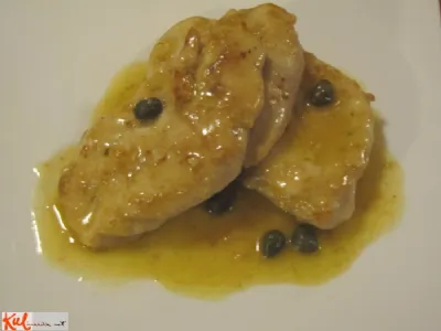 Piščančji file s kaprami v limonini omaki