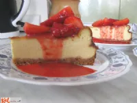 Fotografija recepta: Sirova torta z jagodami (Strawberry cheesecake)