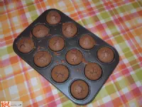 Fotografija recepta: Muffini s čokolado, polnjeni z nutello