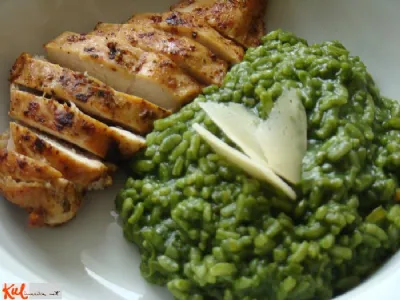 Rižota s špinačo »ala fasulas«