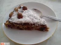 Fotografija recepta: Pirina čokoladna pita s suhim sadjem