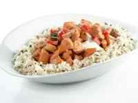 Fotografija recepta: Ponvica z gobami in piščancem ter zeliščni riž