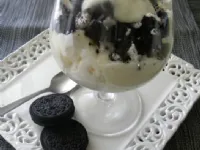 Fotografija recepta: Črno beli desert