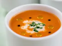 Fotografija recepta: Bučna kremna juha z balzamičnim kisom s tartufi