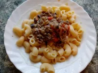 Fotografija recepta: Mesno - zelenjavna omaka