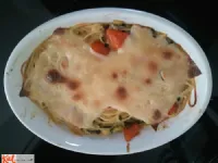 Fotografija recepta: Gratinirani špageti (Spaghetti gratinati al forno)