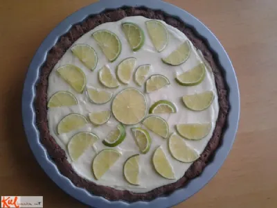 Limetina pita z belo čokolado